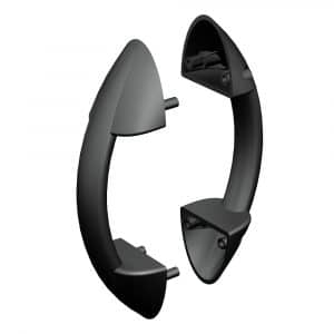 Sliding door pull and flush handle set – Two-side design