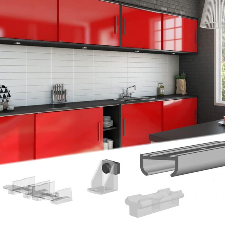 Sliding bypass door hardware kit SLID'UP 100 by MANTION USA