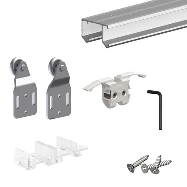 Sliding bypass closet door hardware kit SLID'UP 110 by MANTION USA