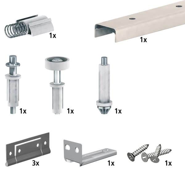 Incierto Islas Faroe soltar Kit de herrajes para puertas correderas plegables - Slidup 200 | MANTION