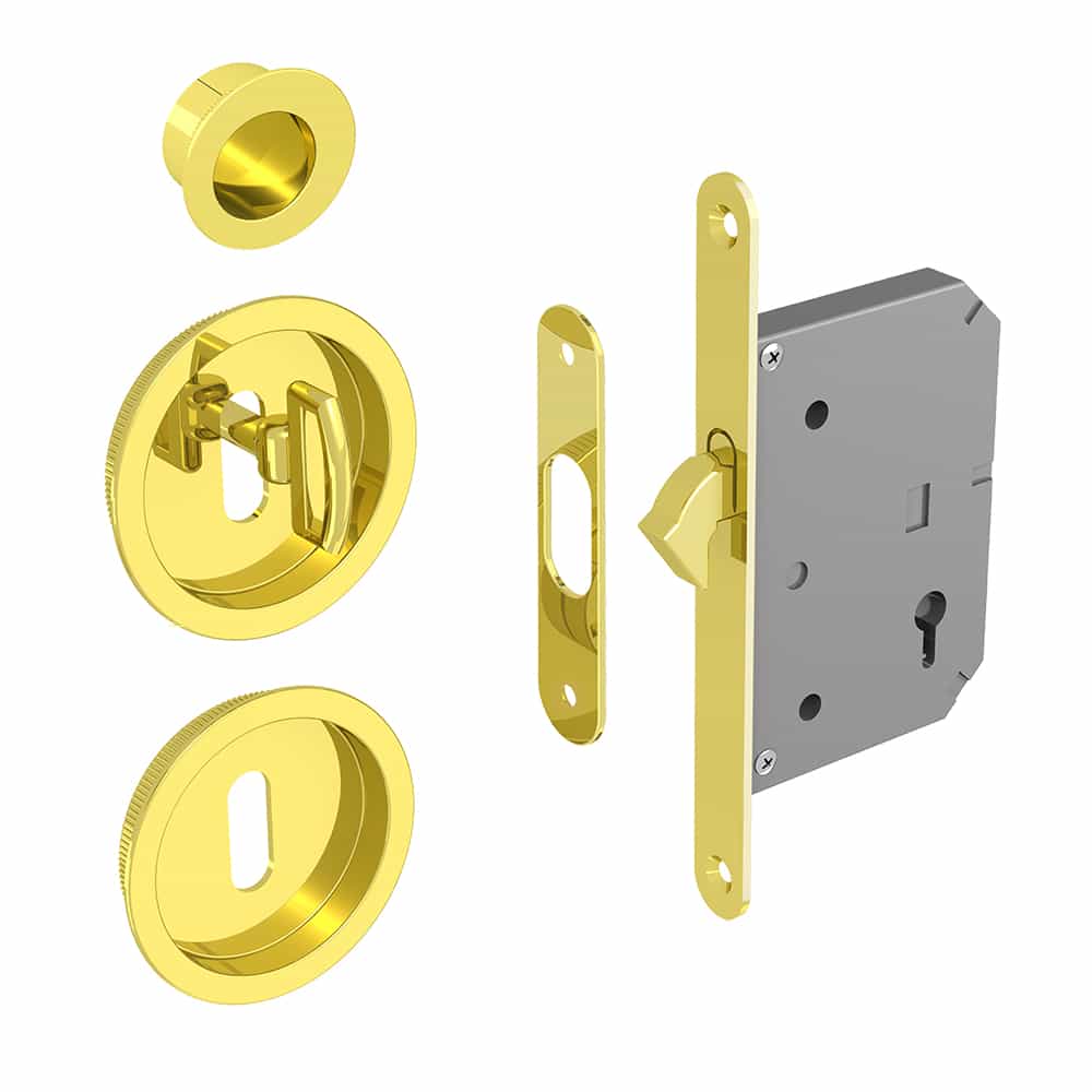 Mortise lock kit Round handles with key SLID'UP by MANTION USA