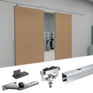 Content of SLID'UP 230 sliding door hardware kit