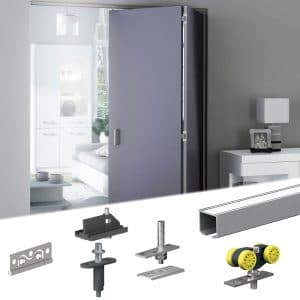 Content of SLID'UP 140 sliding door hardware kit