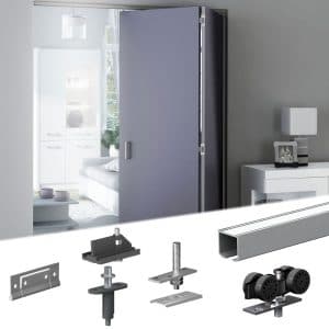 Our SLID’UP 150 bifold door hardware kit for 2 folding panels - 47" track-