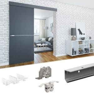 Content of SLID’UP 180 – Sliding door hardware kit for 1 partition door