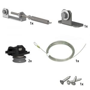 Quantity of items in our SLID’UP 240 – Sliding barn door hardware kit