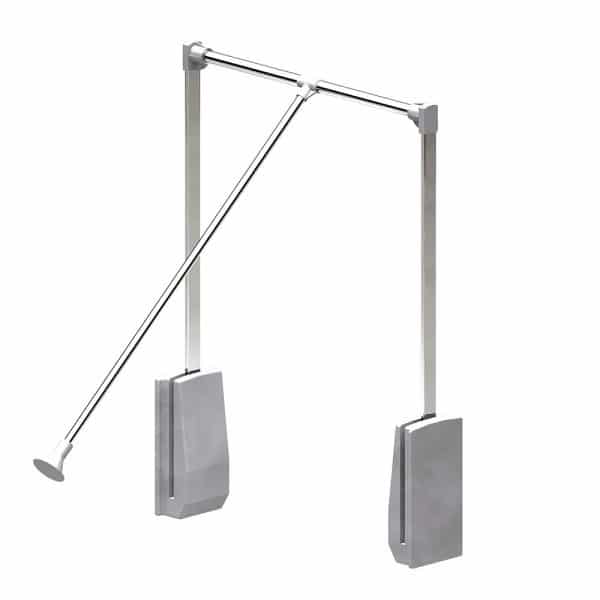 Pull-out adjustable wardrobe lift – Steel and silver housing