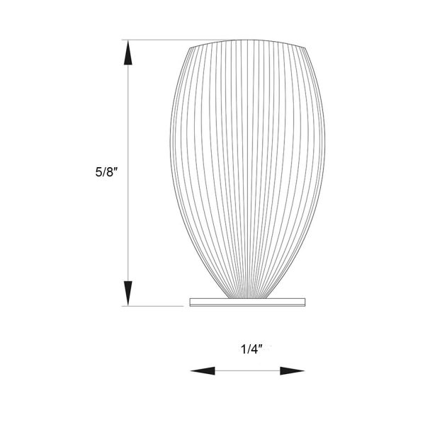 Drawing with dimensions of our self-adhesive brush seal – 5/8″ height