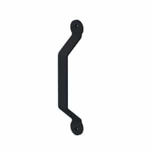 Sliding door pull handle – 2 fasteners - Black metal - Perfect for barn door