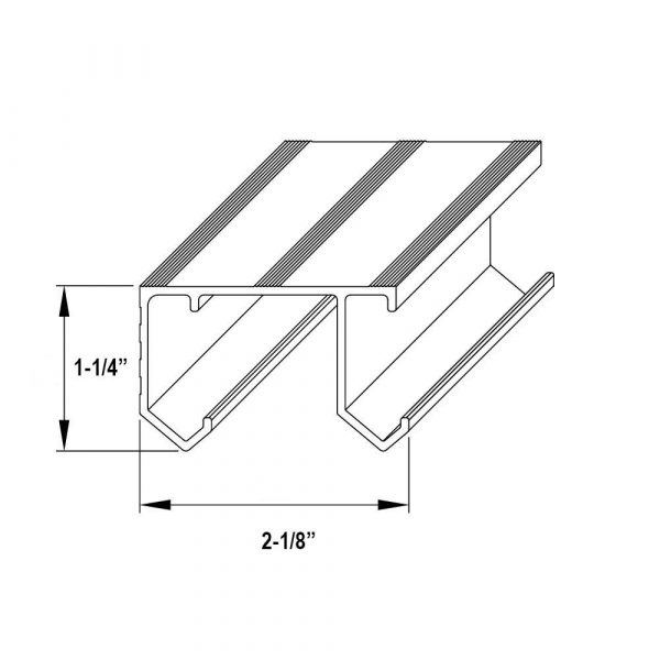 Drawing with dimensions of our aluminum double track for SLID’UP 110