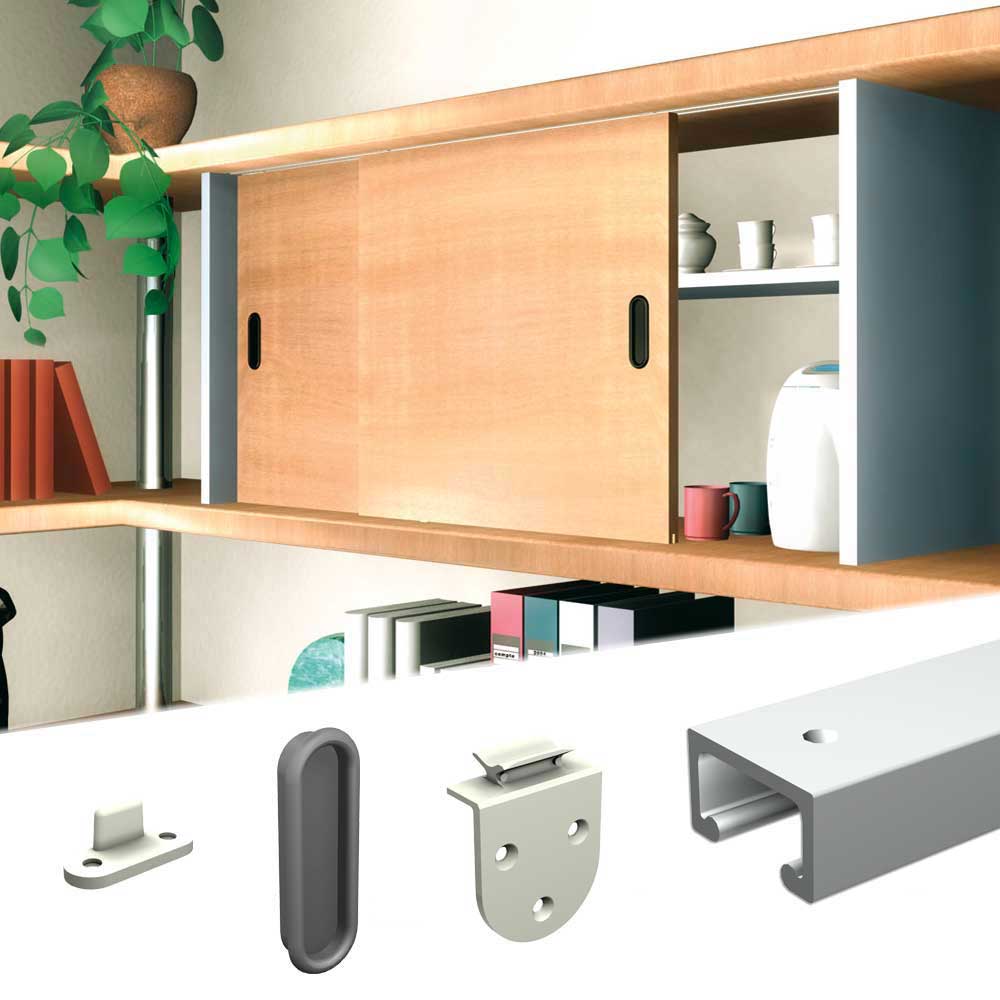 Sliding bypass door hardware kit SLID'UP 1900 by MANTION Canada