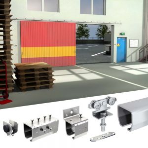Products included in our SLID’UP 2000 – Sliding door hardware kit for 1 or 2 doors up to 180 lbs each, 1-1/16" thick