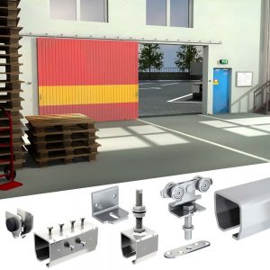 Products included in our SLID’UP 2000 – Sliding door hardware kit for 1 or 2 doors up to 180 lbs each, 2" thick
