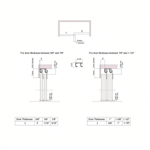 Système coulissant SLID'UP 110 pour 2 ou 3 portes de placard - rail 2,4 m -  45 kg