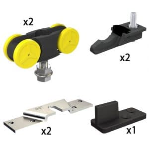 Quantity of items in our SLID’UP 240 – Sliding barn door hardware kit