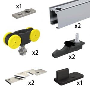 Content and quantities of our SLID'UP 1100 with 2 x 39" connectable tracks