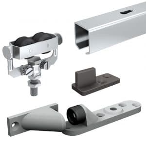 Content of our SLID'UP 1300 complete kit for 1 or 2 sliding exterior doors