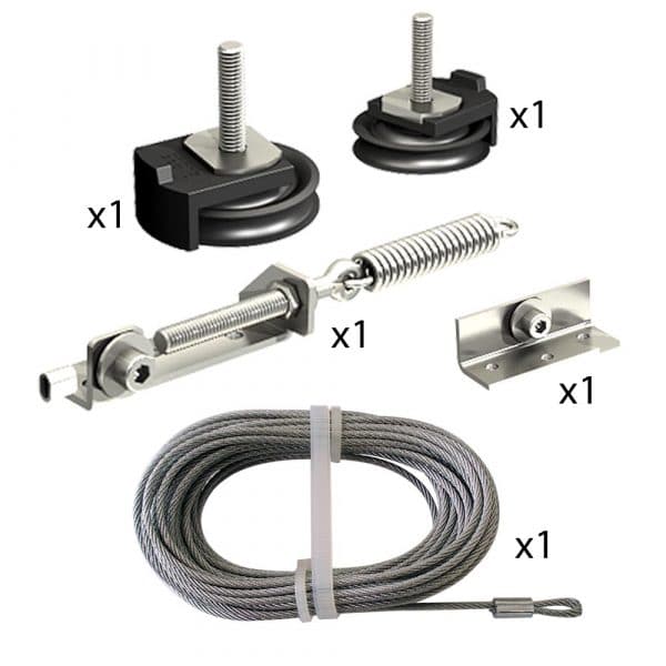 Quantity of items in our SLID’UP 240 – Sliding barn door hardware kit