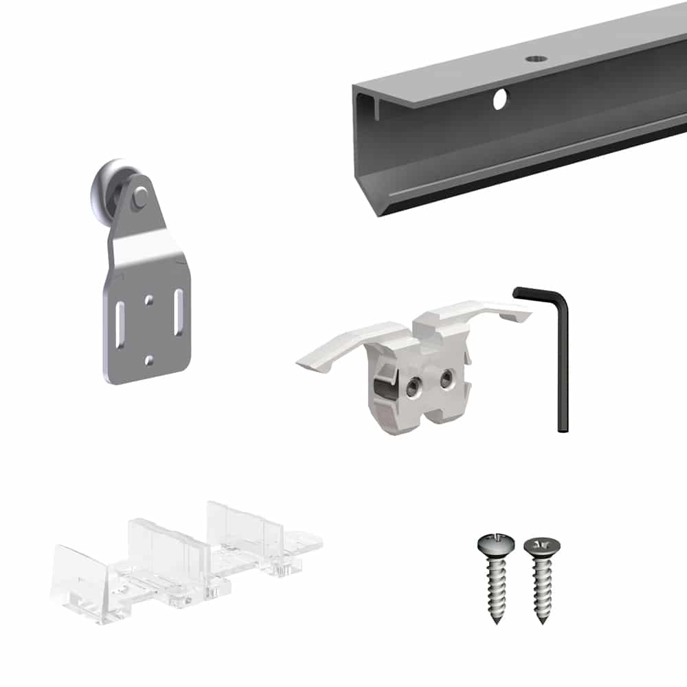 Stores à Panneaux GoDear Réglables - Rail 116,3-218,4 Cm - 4 Panneaux Hauteur 243,8 Cm - Sans Fil, Pour Porte-fenêtre