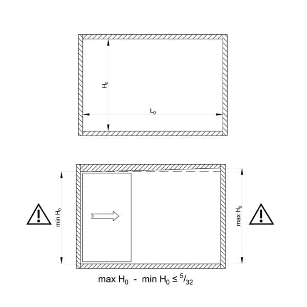 Drawing with dimensions of our SLID'UP 130 kit for sliding closet doors