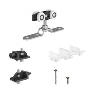 Content of our sliding door rollers kit for SLID’UP 170 for 1 door up to 260 lbs