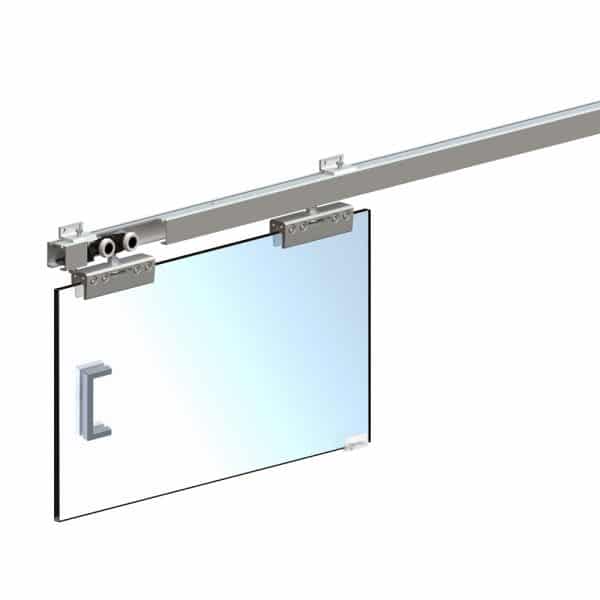 Mounting picture of our SLID'UP 190 for sliding glass doors