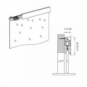 Drawing with dimensions of our Aluminum fascia cover for SLID’UP 190