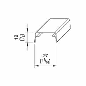 Drawing with dimensions of our SLID'UP 200 track for sliding bifold closet doors