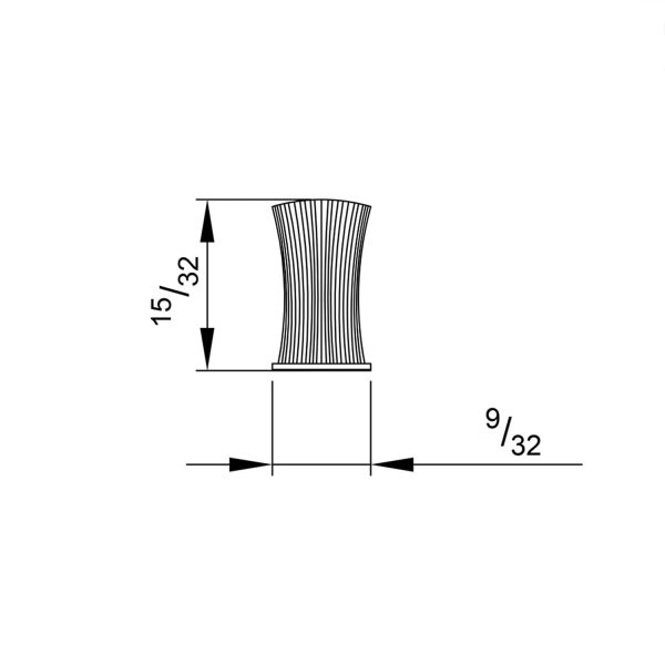 Drawing with dimensions of our Self-adhesive brush seal – 1/2″ height