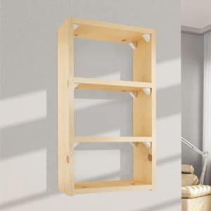 Ambiance image of our set of 12 white simple shelf brackets for closet or furniture