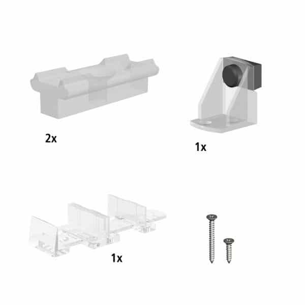 Quantity of items in our cabinet door sliders kit for SLID’UP 100 for 1 door up to 20 lbs