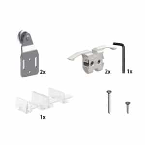 Quantity of items in our SLID’UP 240 – Sliding barn door hardware kit