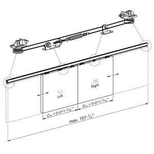 Drawing with dimensions of our synchronization kit for SLID'UP 160 and 170