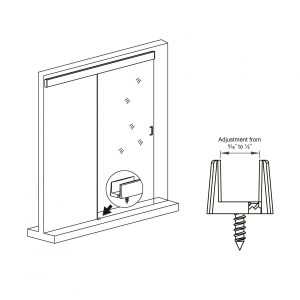 Drawing with dimensions of our Adjustable bottom guide for SLID'UP 190