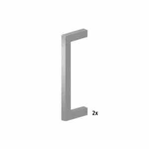 Quantity if our set of 2 adhesive pull handles for sliding doors - Chrome-plated metal