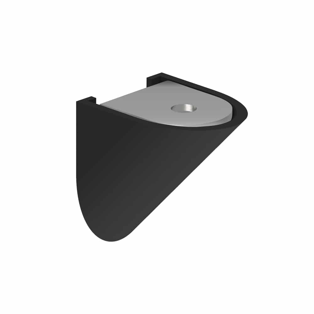 Set of 16 black shelf brackets for closet or furniture