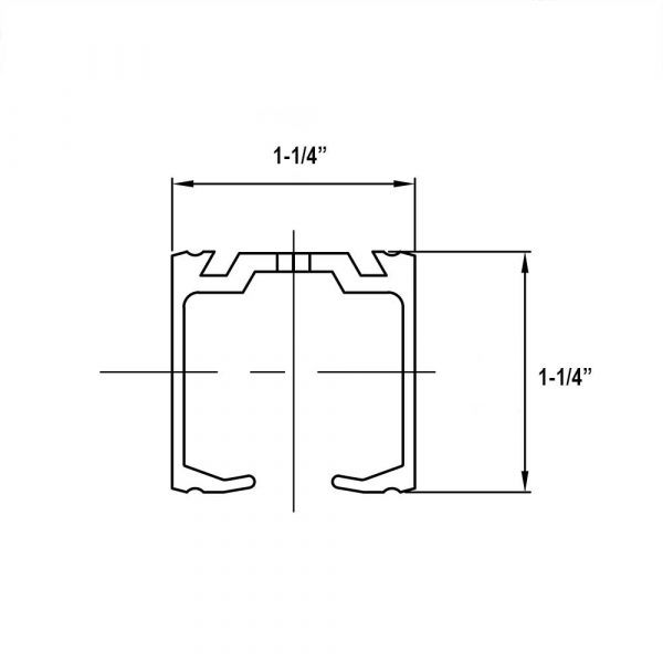 Drawing with dimensions of our rubber door stopper for SLID'UP 2000 (for track SU2049)