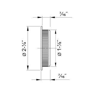 Drawing with dimensions of our flush pull handle