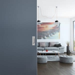 Ambiance image of our set of 2 rectangular handles - Satin