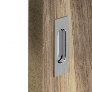 Zoom of our set of 2 rectangular handles - Satin