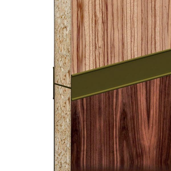 Zoom on our 70" H profile kit for sliding closet doors - 3/4" - Bronze