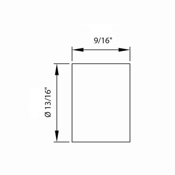 Drawing with dimensions of our Spacer ring for SLID’UP 160, 170 to mount fascia cover on ceiling