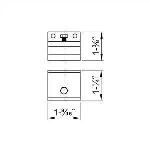 Drawing with dimensions of our Wall mount bracket for SLID'UP 160, 170