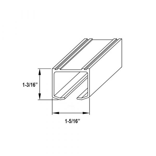 Drawing with dimensions of our aluminum track for SLID’UP 140, 150