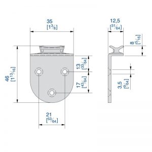 Drawing with dimension of our aluminum track for SLID’UP 1200