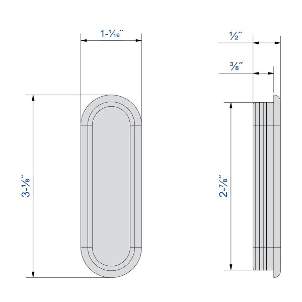 Drawing with dimensions of our rubber door stopper for SLID'UP 2000 (for track SU2049)