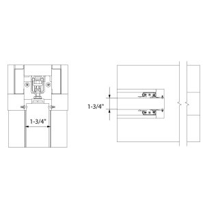 Drawing with dimensions of our 3/16" brush seal for SLID'UP 2200