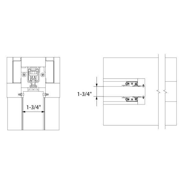 Drawing with dimensions of our 3/16" brush seal for SLID'UP 2200