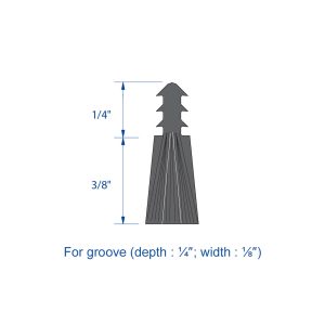 Drawing with dimensions of our 3/8" brush seal for SLID'UP 2200