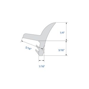 Drawing with dimensions of our rubber door stopper for SLID'UP 2000 (for track SU2049)